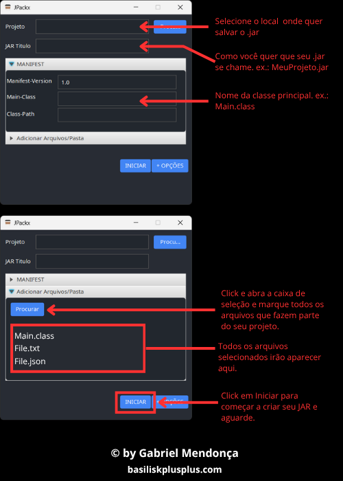 JPackx - tutorial pt-br